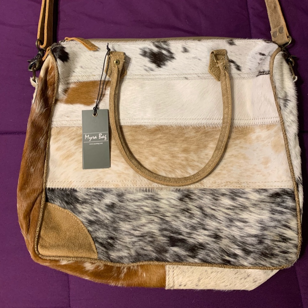 Authentic cowhide purse